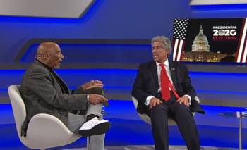 Republikaner George Weinberg und Biden-Supporter Ron Williams bei maischberger. die woche 30.09.2020